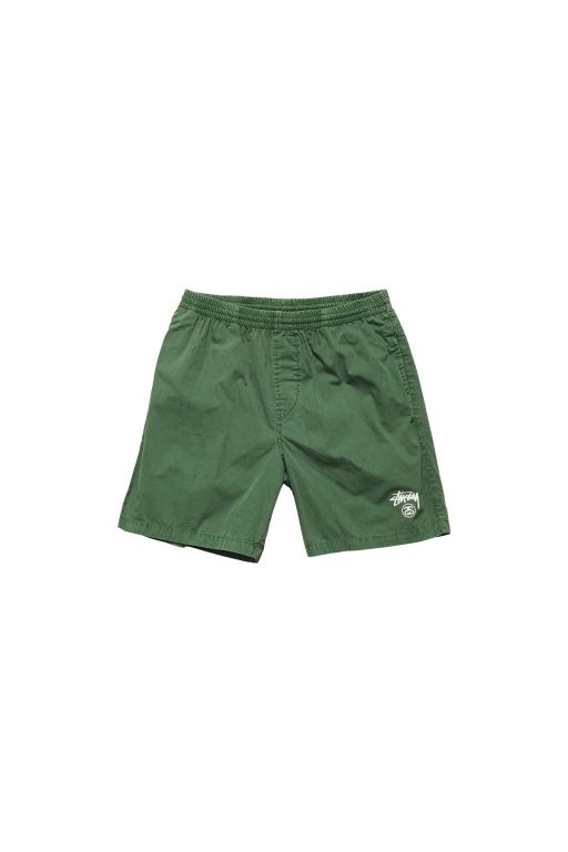 Stussy Mens Basic Stock Beach Shorts Green - RCKEA5371